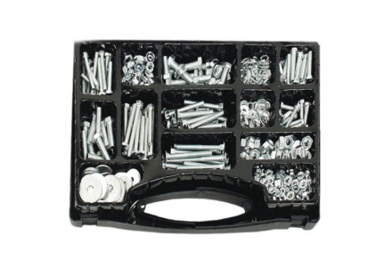 Sortiment Bolzen, Muttern und Ringen 580-Teilig