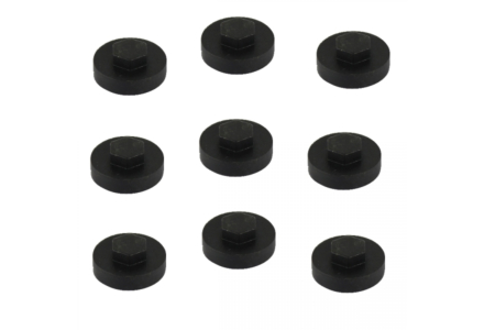 Abdeckkappen für 3/8" Sechskantschrauben schwarz - 100 Stück