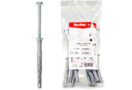 Fischer SXRL Langschaftdübel 10x100 mit Sechskantschraube - 10 Stück