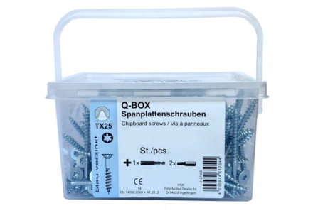 Vorteileimer spanplattenschrauben torx 4x50 verzinkt - 380 Stück