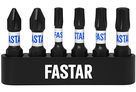 Fastar Impact-Bit-Set 25 mm Universal, 6-Teilig