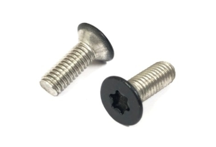 Metallschrauben ISO 14581 Edelstahl A2 Torx RAL 9005 Mattschwarz M5x12 - 200 Stück