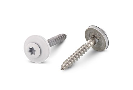 Spenglerschrauben 4,5x35 edelstahl A2 RAL 9010 - 100 Stück
