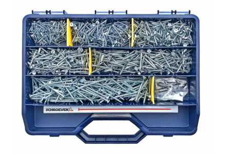 Spanplattenschrauben Torx verzinkt Sortiment in koffer 1204-Teilig
