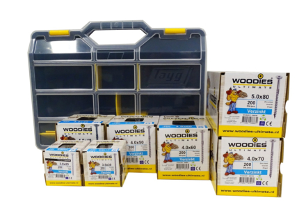 Woodies Schrauben Sortiment + Koffer (1401-Teilig)