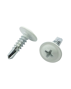 Bohrschrauben tellerkopf verzinkt 4,2x25 RAL 9010 - 100 stück