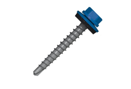 Bohrschraube mit 14mm scheibe 4,8x35 RAL 5010 Enzianblau - 100 stück