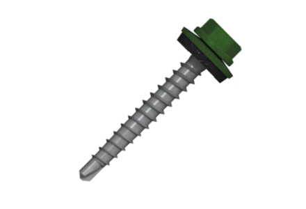 Bohrschraube mit 14mm scheibe 4,8x35 RAL 6020 Cromoxydgrün - 100 stück
