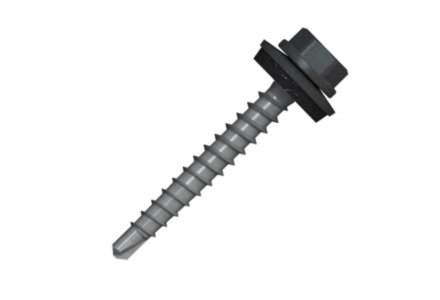 Bohrschraube mit 14mm scheibe 4,8x60 RAL 7016 Anthrazitgrau - 100 stück