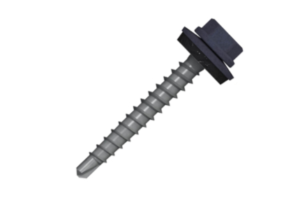 Bohrschraube mit 14mm scheibe 4,8x60 RAL 7024 Graphitgrau - 100 stück