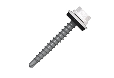 Bohrschraube mit 14mm scheibe 4,8x35 RAL 9010 Reinweiß - 100 stück
