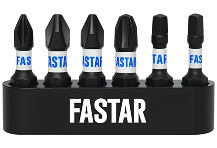 Fastar Impact-Bit-Set für selbstschneidende Schrauben, 6-teilig