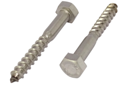 Sechskant Holzschrauben edelstahl A2 DIN 571 10x60 - 100 Stück