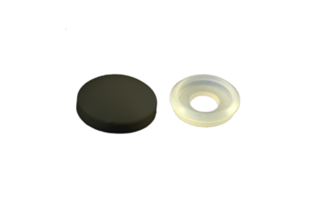 Abdeckkappen mit Scheibe 10mm Anthrazit - 100 Stück