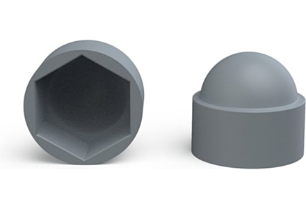 Abdeckkappen für Muttern M10 SW17 Grau 180 stück