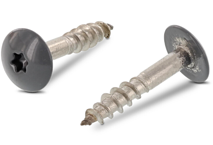 Schrauben für Trespa® Edelstahl A2 4,8x32 RAL 7012 Basaltgrau - 100 stück