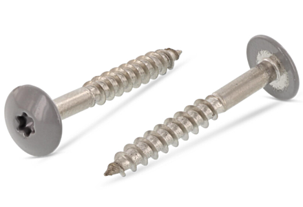 Schrauben für Trespa® Edelstahl A2 4,8x32 RAL 7037 Staubgrau- 100 stück