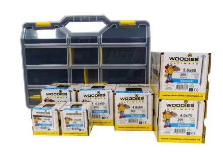 Woodies schroeven voordeel pakket + koffer (1401 delig)