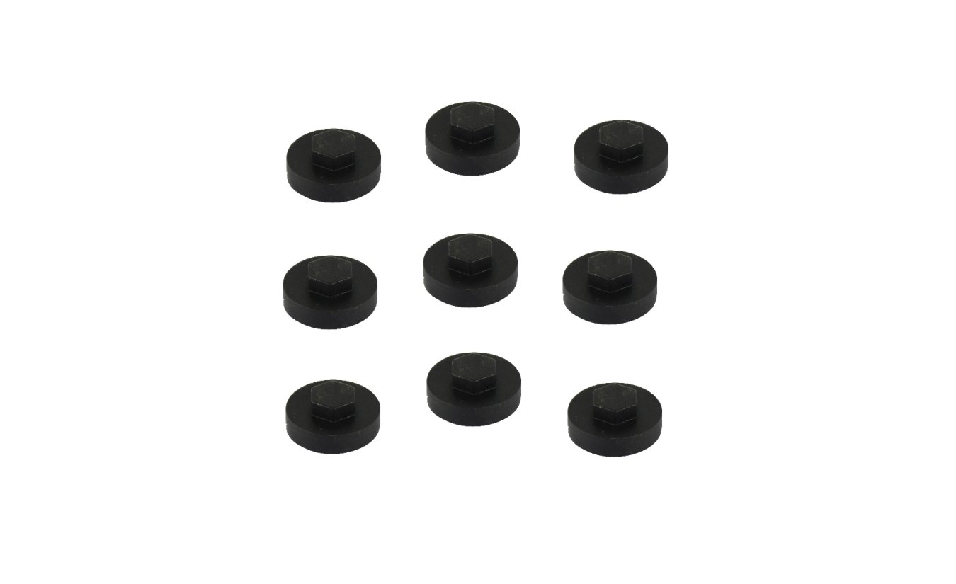 Abdeckkappen für 8mm Ring Sechskantschrauben schwarz 100 stück
